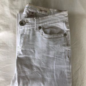 White flare jeans